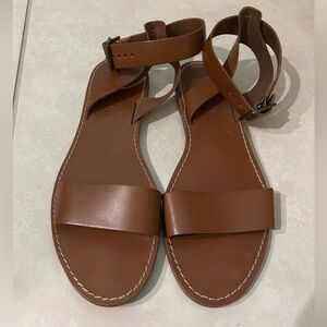 Madewell Boardwalk Leather Ankle Strap Sandals